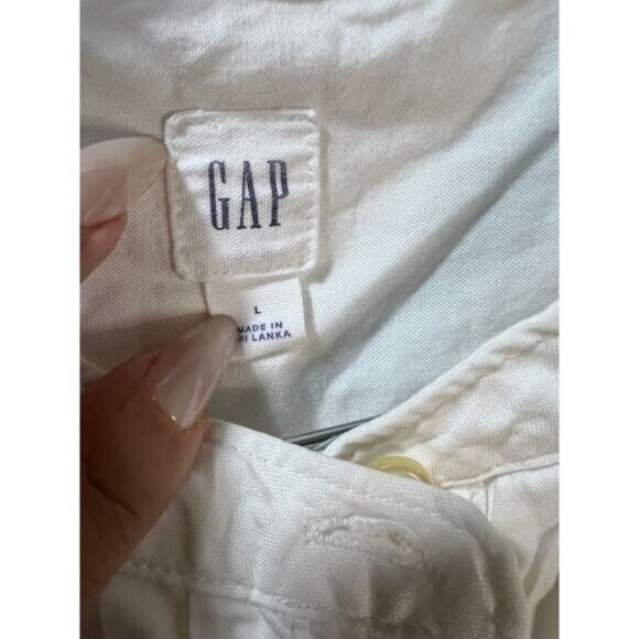 Cotton Jewel Pintuck Shirt Optic White Large by‎ GAP - Picture 5 of 5